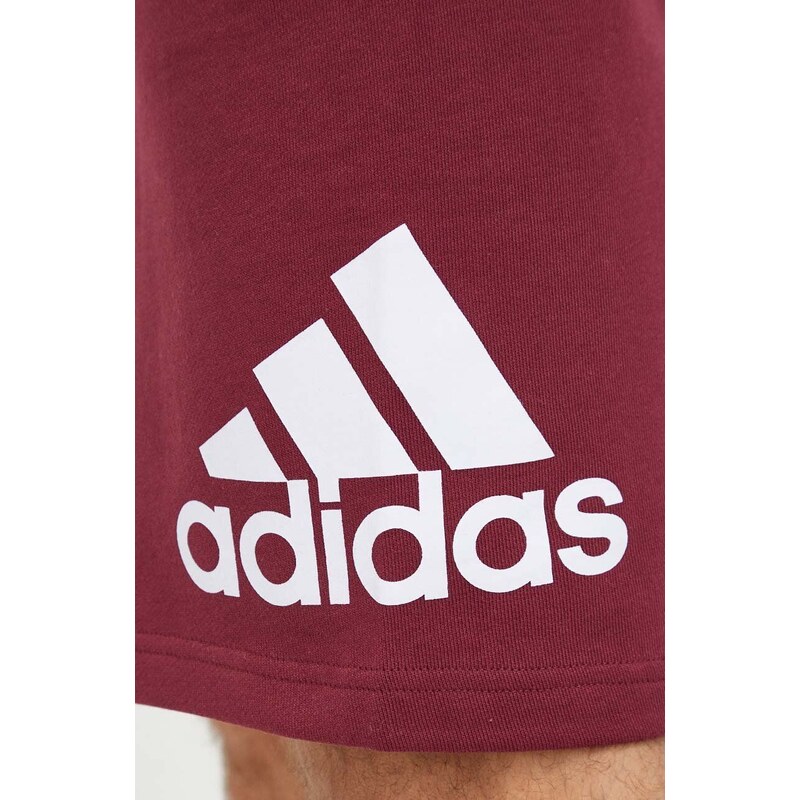 Bavlněné šortky adidas vínová barva, IR9987