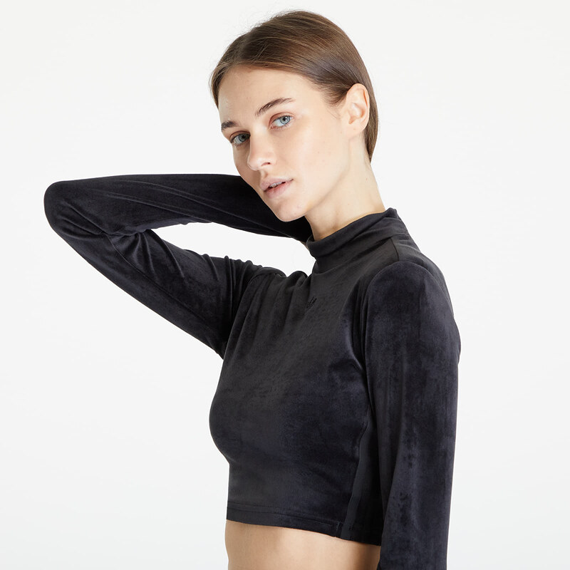 adidas Originals Dámské tričko adidas Velvet Crop Top Black