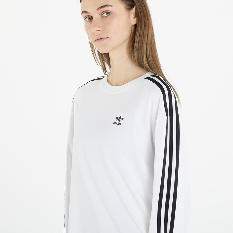 adidas Originals Dámské tričko adidas 3 Stripes Longsleeve T-Shirt White