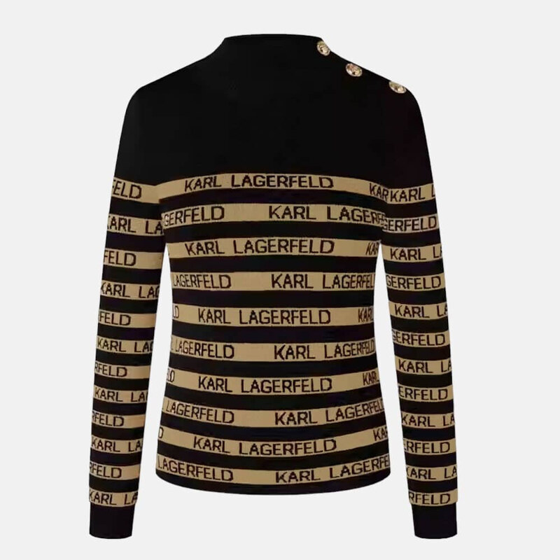 Dámský zlato-černý svetr Karl Lagerfeld 55684