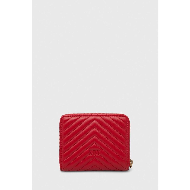 Kožená peněženka Pinko červená barva, 100249.A0GK