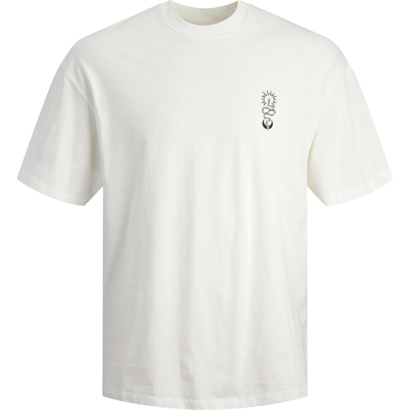 JACK & JONES Tričko HEKTOR černá / bílá