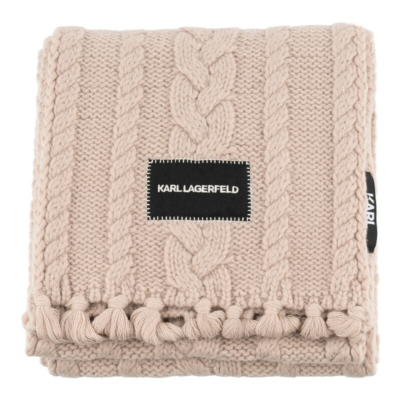 ŠÁLA KARL LAGERFELD K/ESSENTIAL CABLE KNIT SCARF