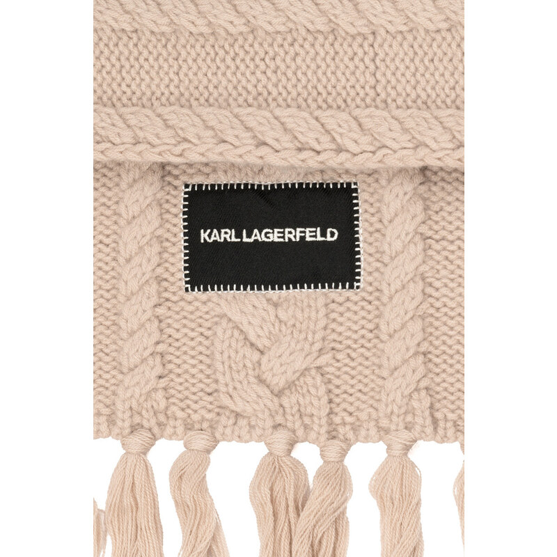 ŠÁLA KARL LAGERFELD K/ESSENTIAL CABLE KNIT SCARF