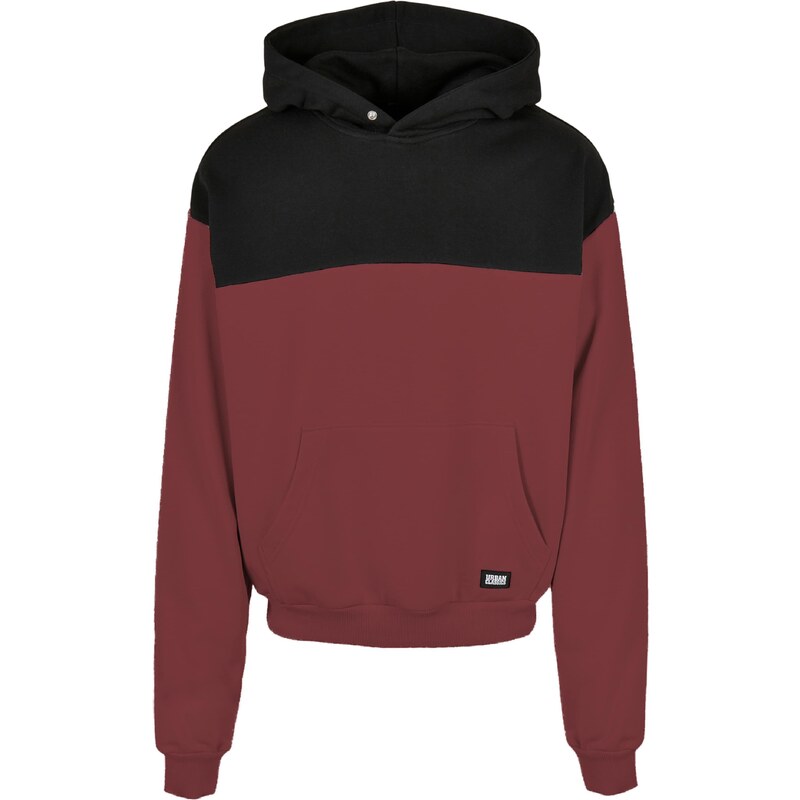 Urban Classics Mikina vínově červená / černá