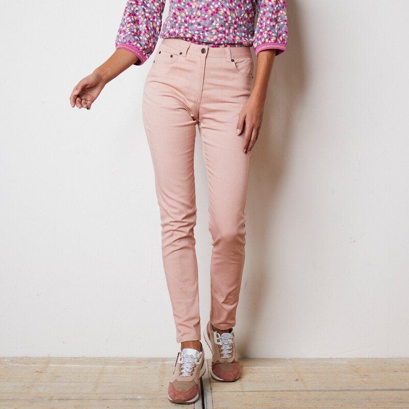 Blancheporte Úzké dlouhé kalhoty růžová pudrová 40