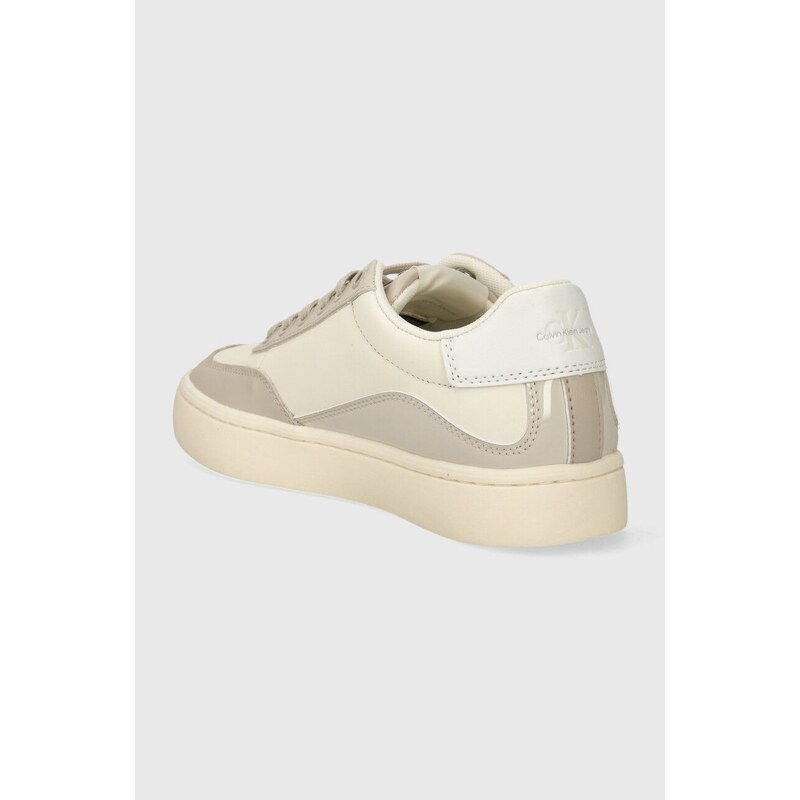 Sneakers boty Calvin Klein Jeans CLASSIC CUPSOLE LOW LACE LTH ML béžová barva, YW0YW01296