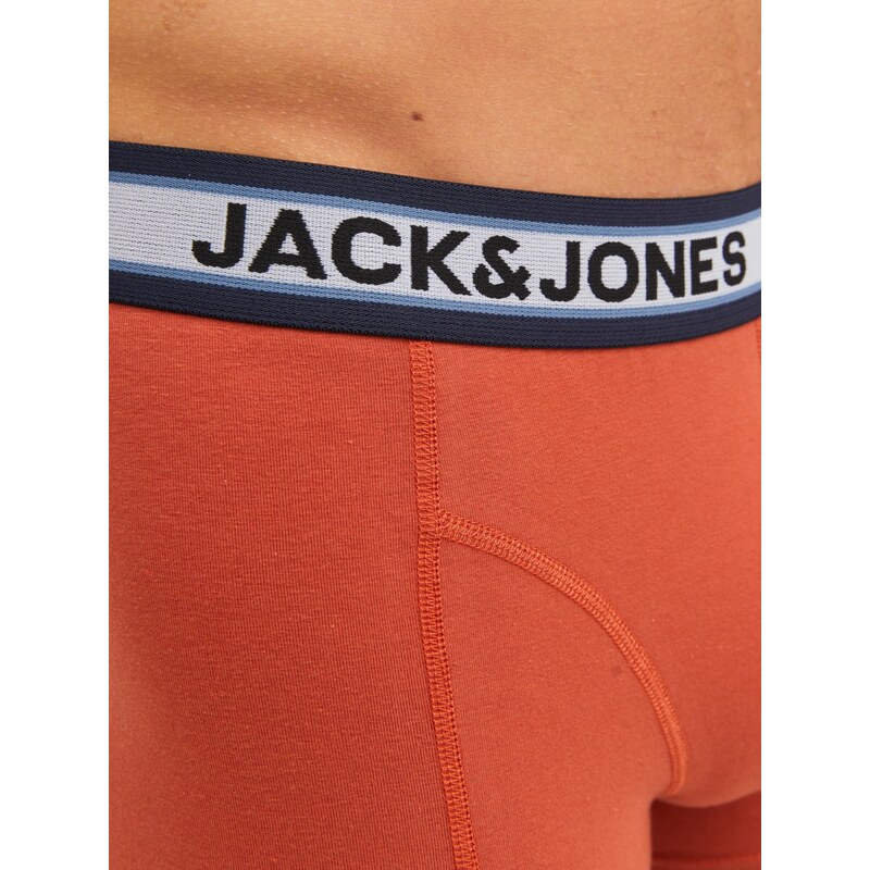 JACK & JONES Boxerky 'Marco' světlemodrá / tmavě modrá / světle šedá / tmavě oranžová