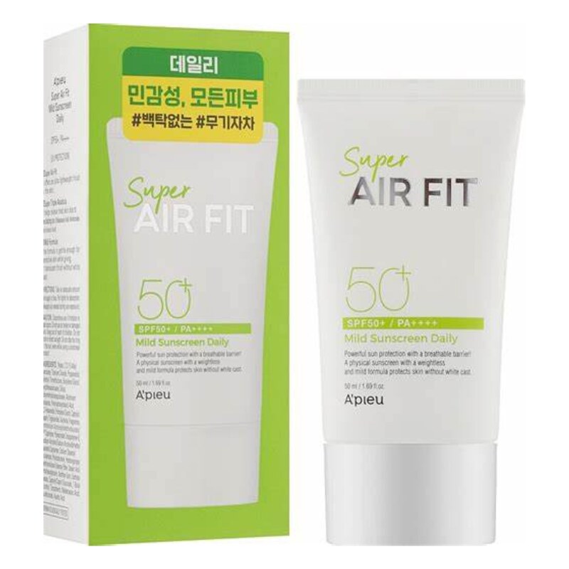 APIEU - SUPER AIRY FIT MILD SUNSCREEN SPF50+ PA++++ - Korejský opalovací krém 50 ml