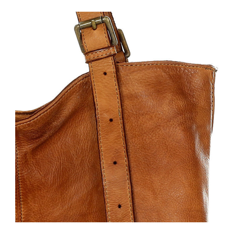 Marco Mazzini handmade Kožená kabelka přes rameno Mazzini M201 camel