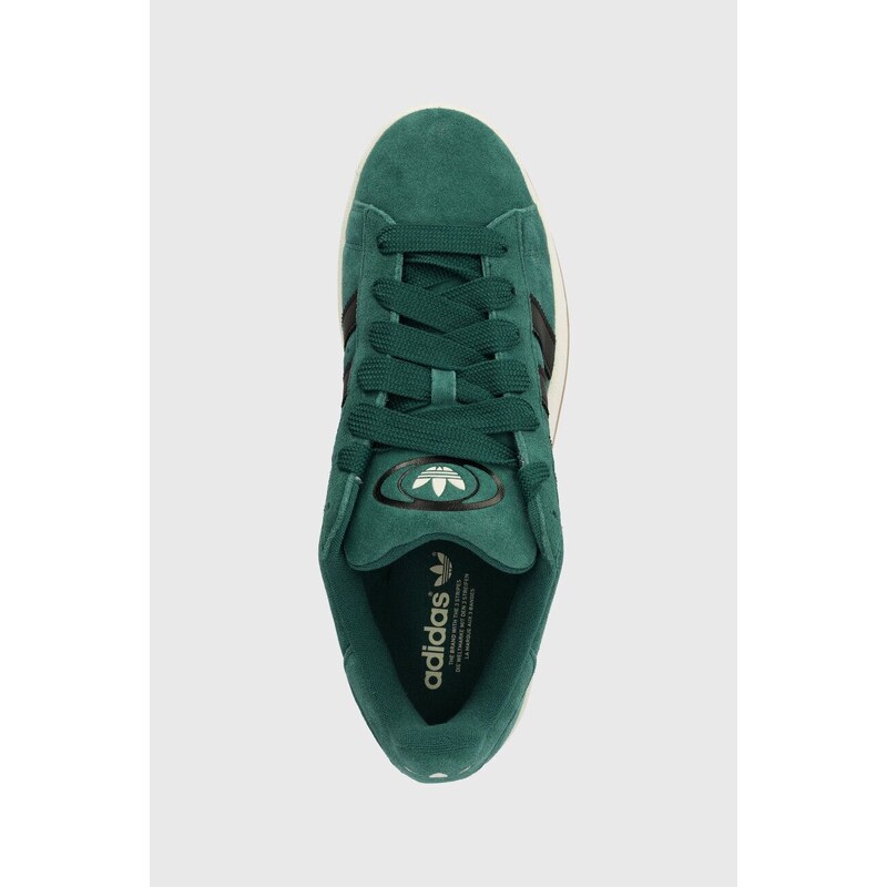 Semišové sneakers boty adidas Originals Campus 00s zelená barva, IF8763