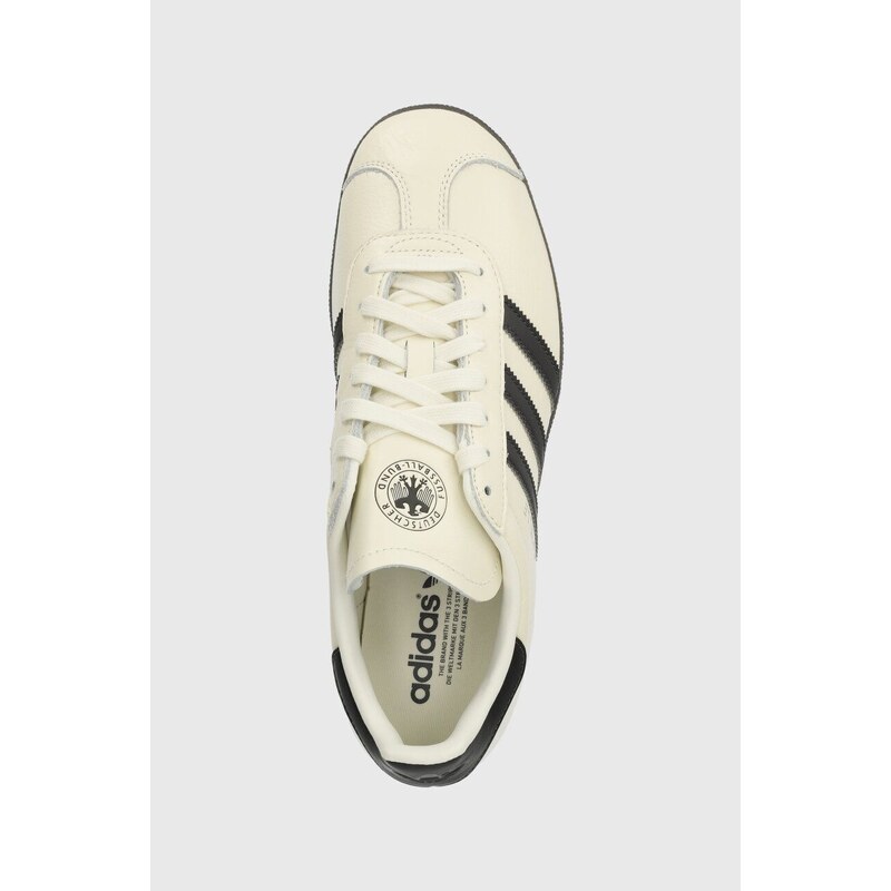 Kožené sneakers boty adidas Originals Gazelle bílá barva, ID3719