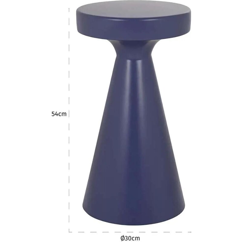 Modrý kovový odkládací stolek Richmond Kimble II. 30 cm