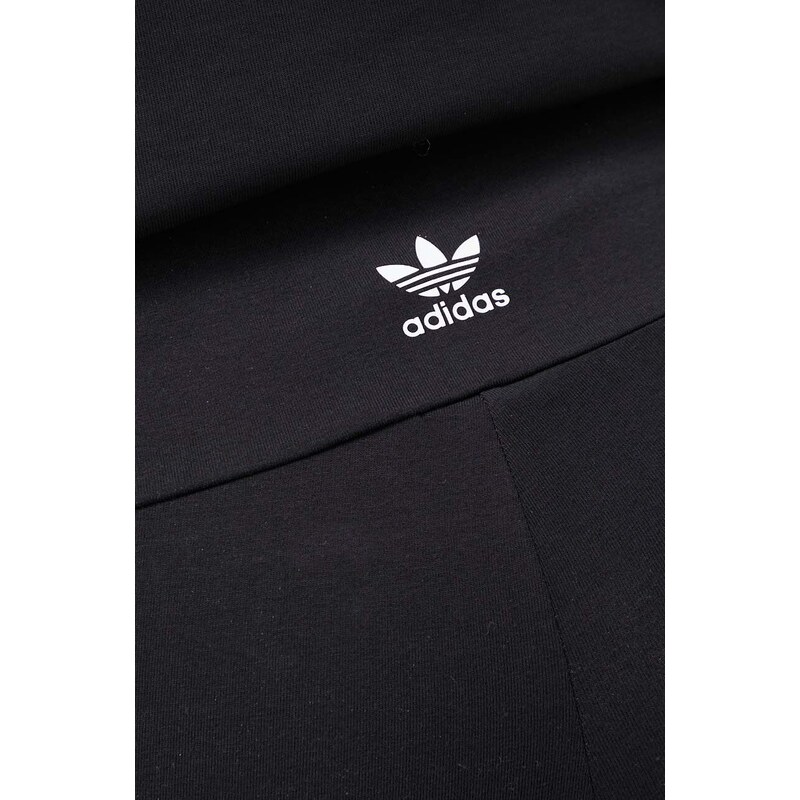 Legíny adidas Originals 3-Stripe Leggings dámské, černá barva, s aplikací, IP2968