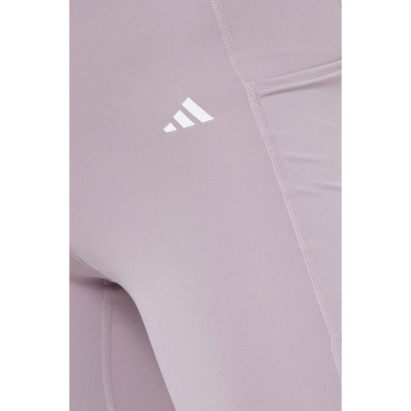 Tréninkové legíny adidas Performance Optime růžová barva, hladké, IT9107