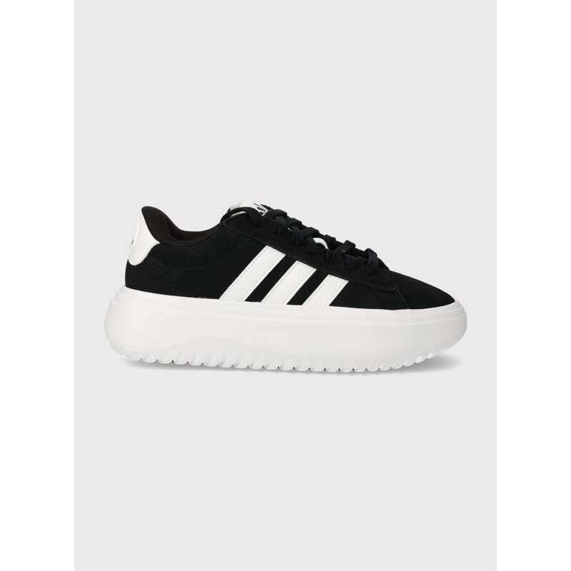 Semišové sneakers boty adidas GRAND COURT černá barva, IE1102