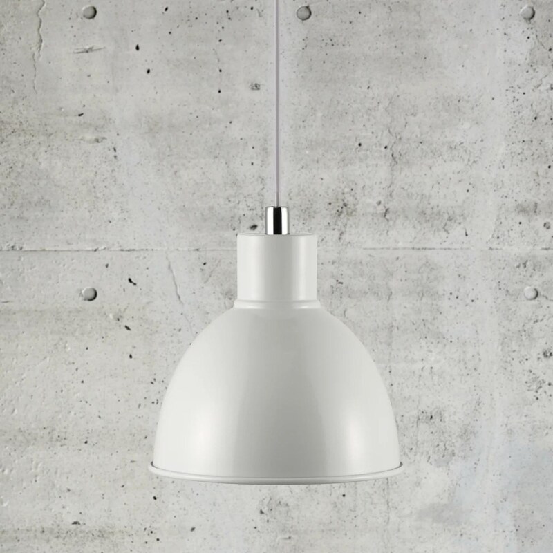 Nordlux Bílé kovové závěsné světlo Pop 22 cm