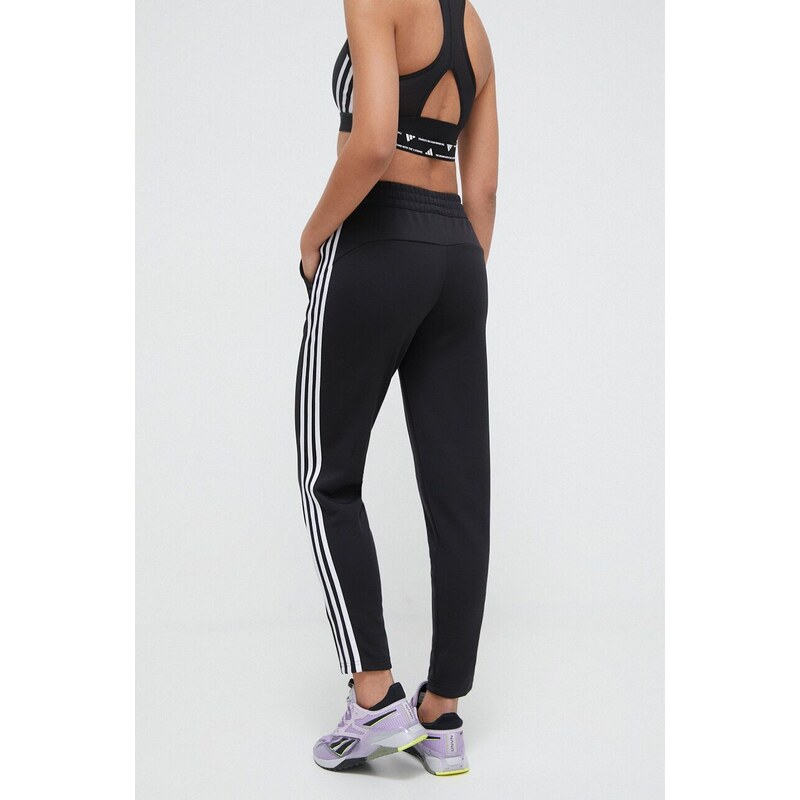 Tréninkové kalhoty adidas Performance Training Essentials černá barva, s aplikací, HZ5646