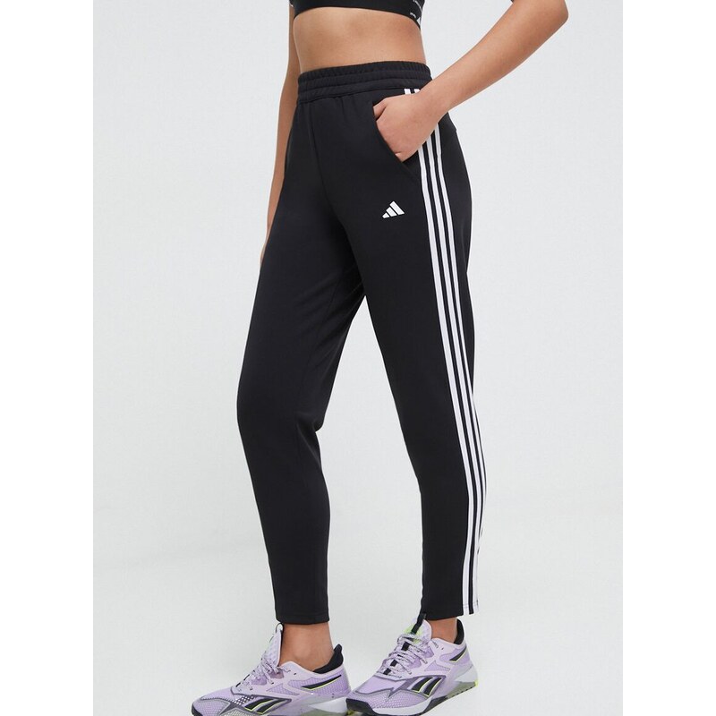 Tréninkové kalhoty adidas Performance Training Essentials černá barva, s aplikací, HZ5646