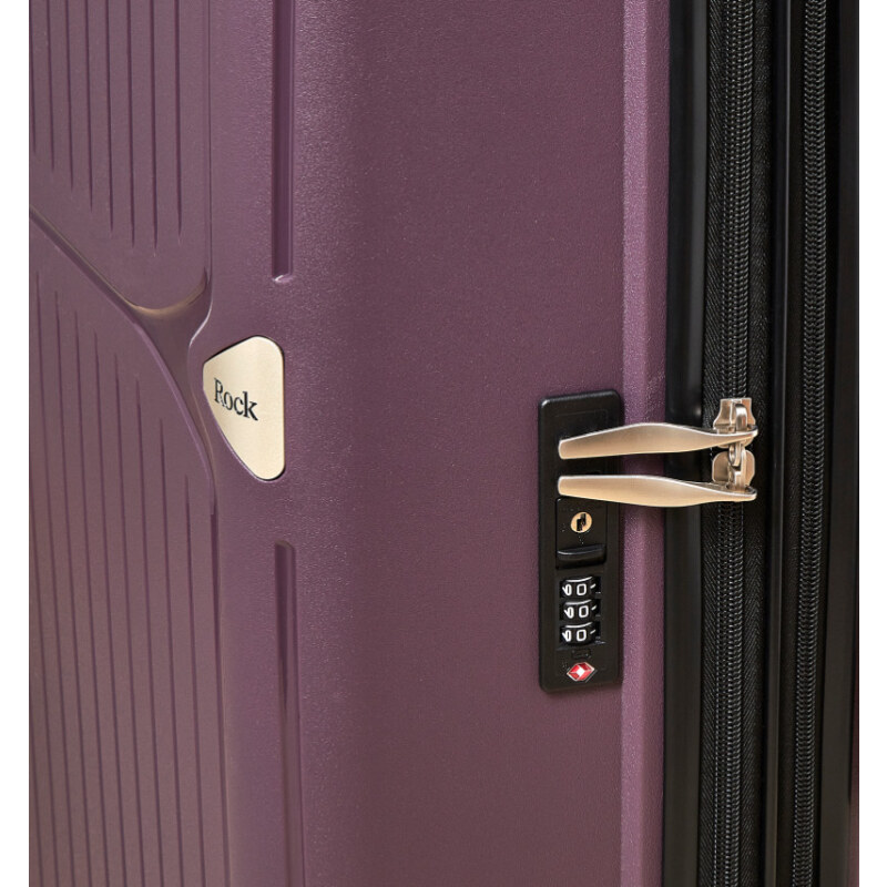 ROCK Vancouver sada 3 cestovních kufrů TSA 55/66/77 cm Purple