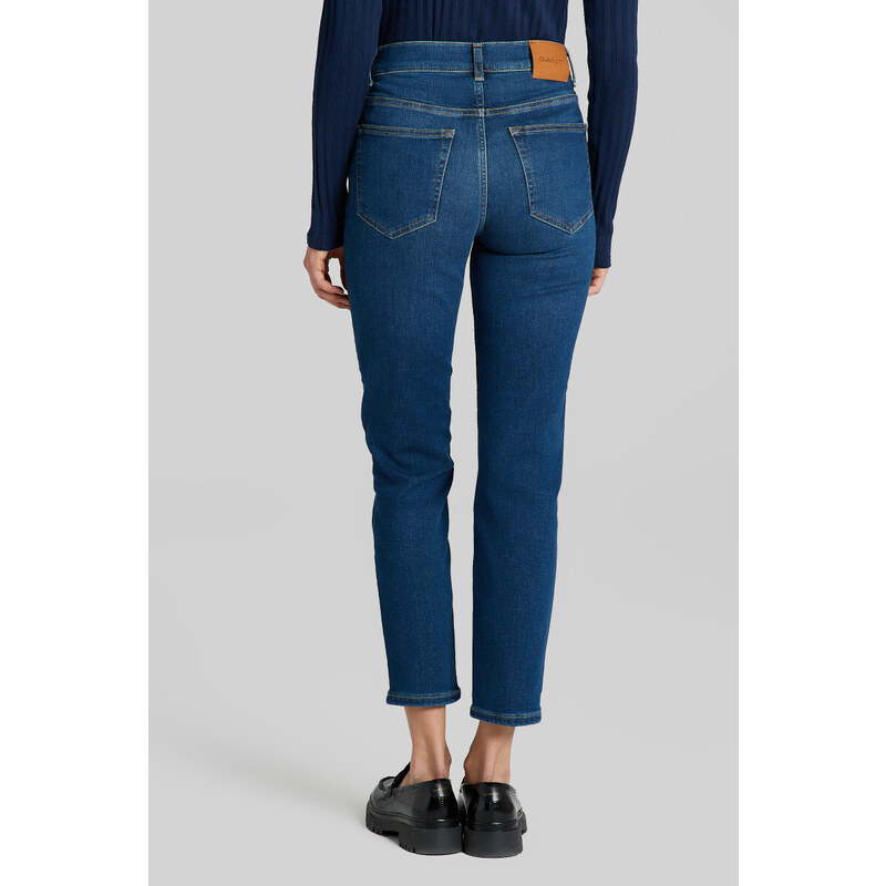 DŽÍNY GANT CROPPED SLIM JEANS modrá 25