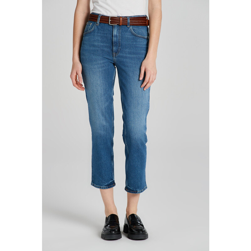 DŽÍNY GANT STRAIGHT CROPPED JEANS modrá 25