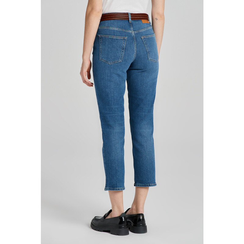 DŽÍNY GANT STRAIGHT CROPPED JEANS modrá 25