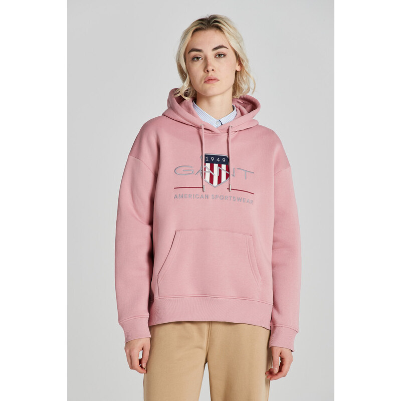 MIKINA GANT REL ARCHIVE SHIELD HOODIE růžová XS