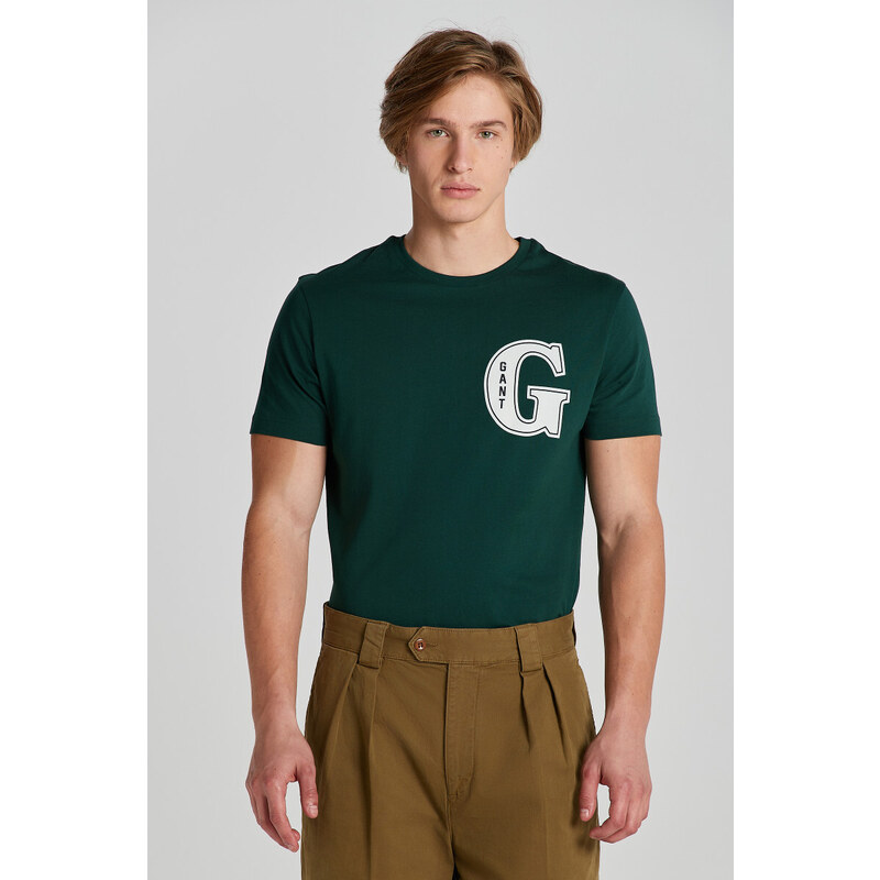 TRIČKO GANT G GRAPHIC T-SHIRT zelená XS