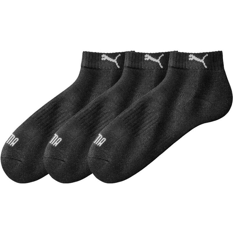 Blancheporte Sada 3 párů nízkých ponožek zn. Puma černá 43/46