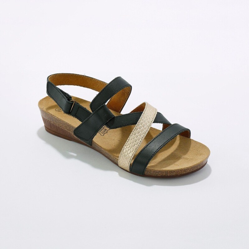 Blancheporte Sandály na suchý zip černá 88623799