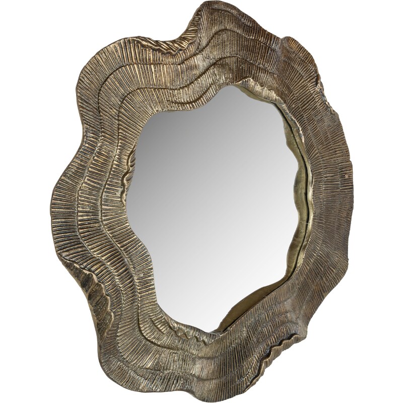 Zlaté kovové závěsné zrcadlo Richmond Elia 90 cm