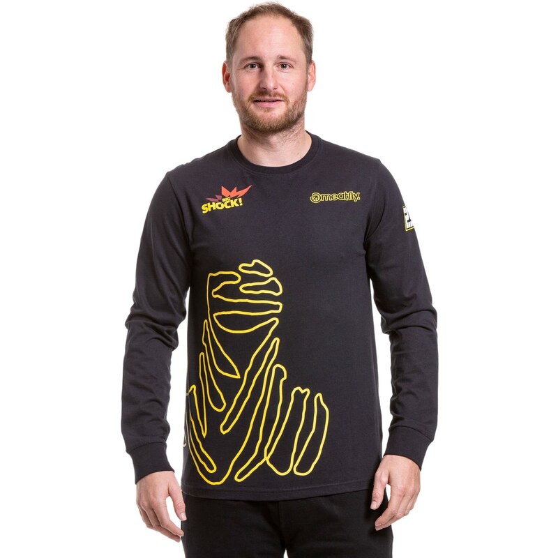 Meatfly pánské tričko s dlouhým rukávem Dakar Beduin Black |
