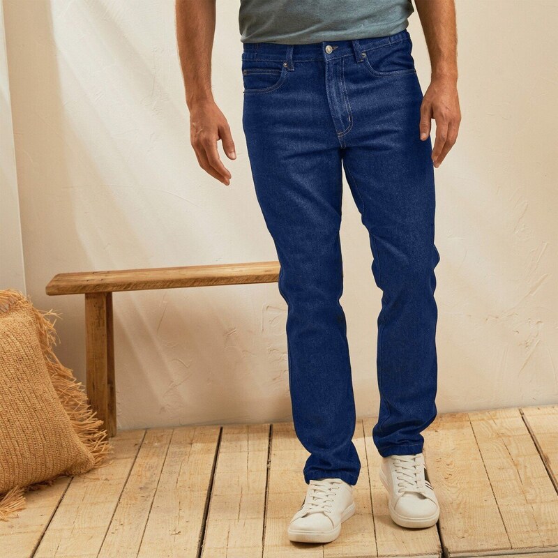Blancheporte Džíny s pružným pasem, vnitřní délka nohavic 72 cm tmavě modrá 40