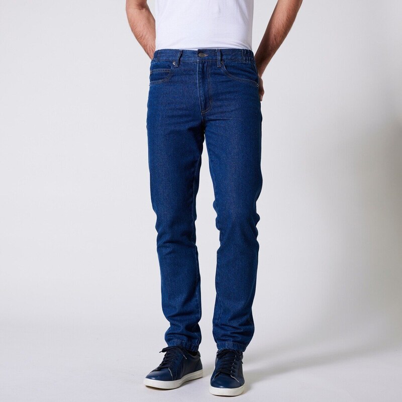 Blancheporte Džíny s pružným pasem, vnitřní délka nohavic 72 cm modrá 42