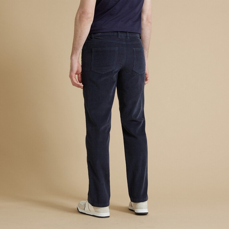 Blancheporte Manšestrové kalhoty, 5 kapes modrošedá 52