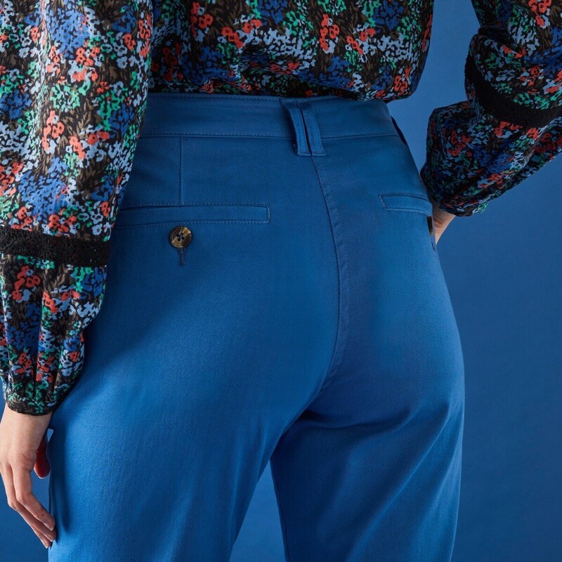 Blancheporte Strečové chino kalhoty modrá 36