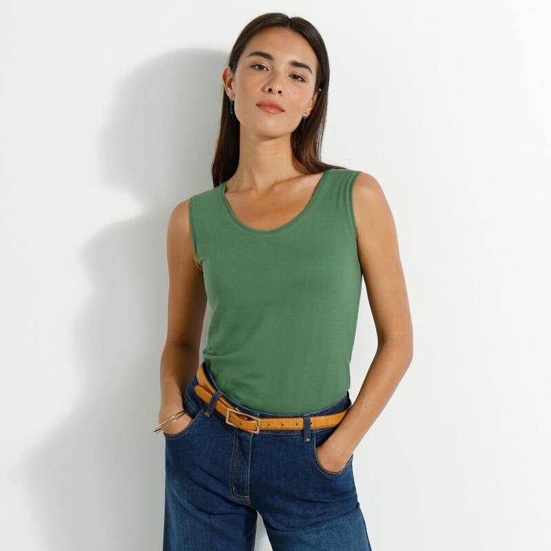 Blancheporte Top se širokými ramínky mechová 88647461