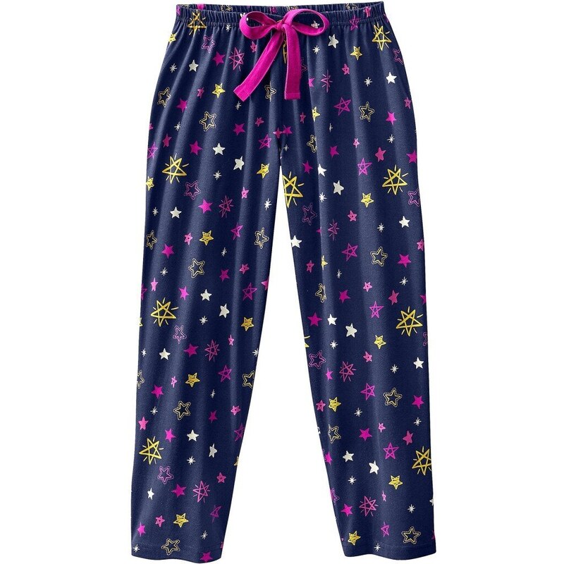 Blancheporte 3/4 pyžamové kalhoty Estrella s potiskem hvězdiček námořnická modrá 34/36