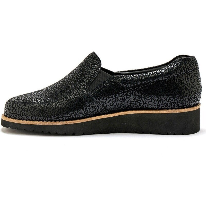 Blancheporte PEDICONFORT Kožené slip-on boty černá 42