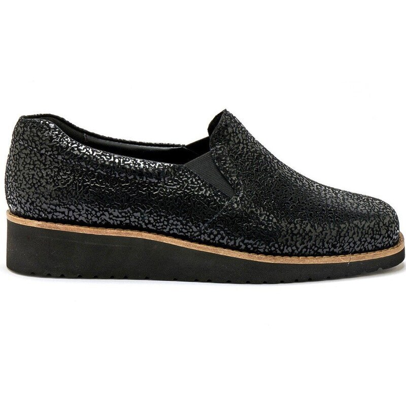 Blancheporte PEDICONFORT Kožené slip-on boty černá 42