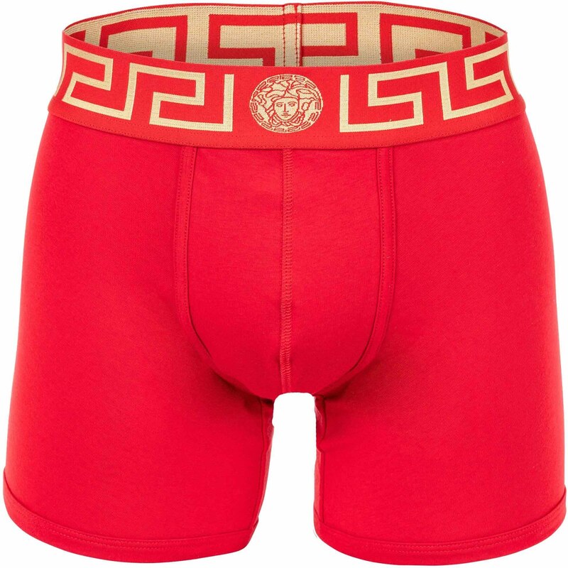 VERSACE Boxerky pastelově žlutá / světle červená