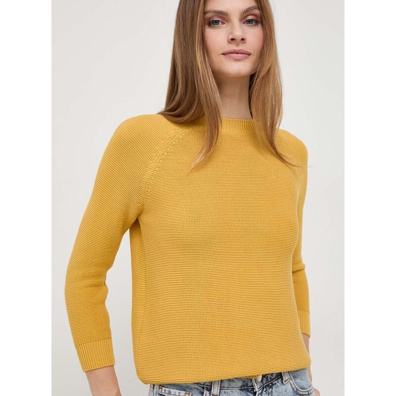 Bavlněný svetr Weekend Max Mara žlutá barva, lehký