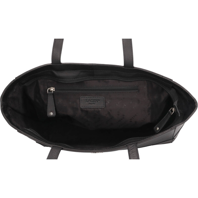 Dámská kožená kabelka Lagen Tavita - černá