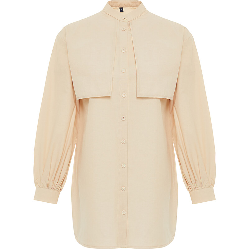 Trendyol Stone Cotton Woven Shirt