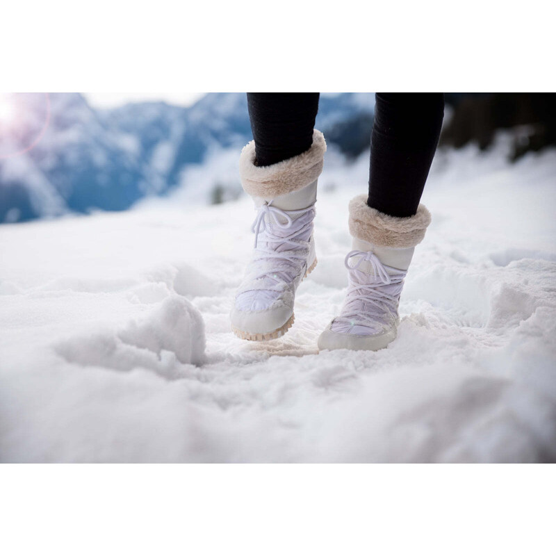 Ahinsa shoes Barefoot sněhule Irbis Snow dámské bílé