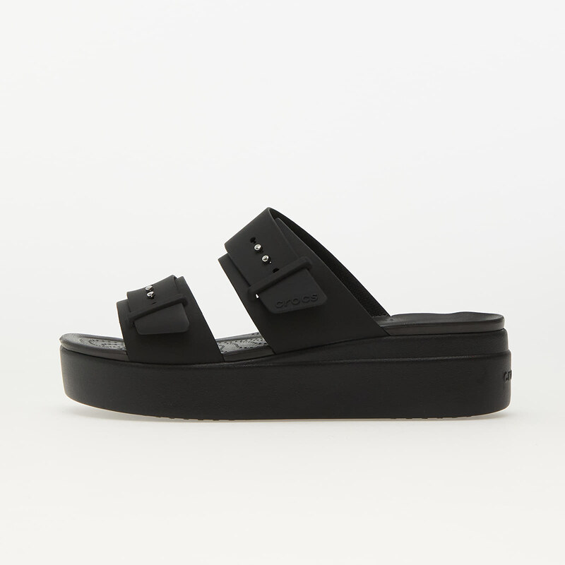 Pantofle Crocs Brooklyn Buckle Low Wedge Black