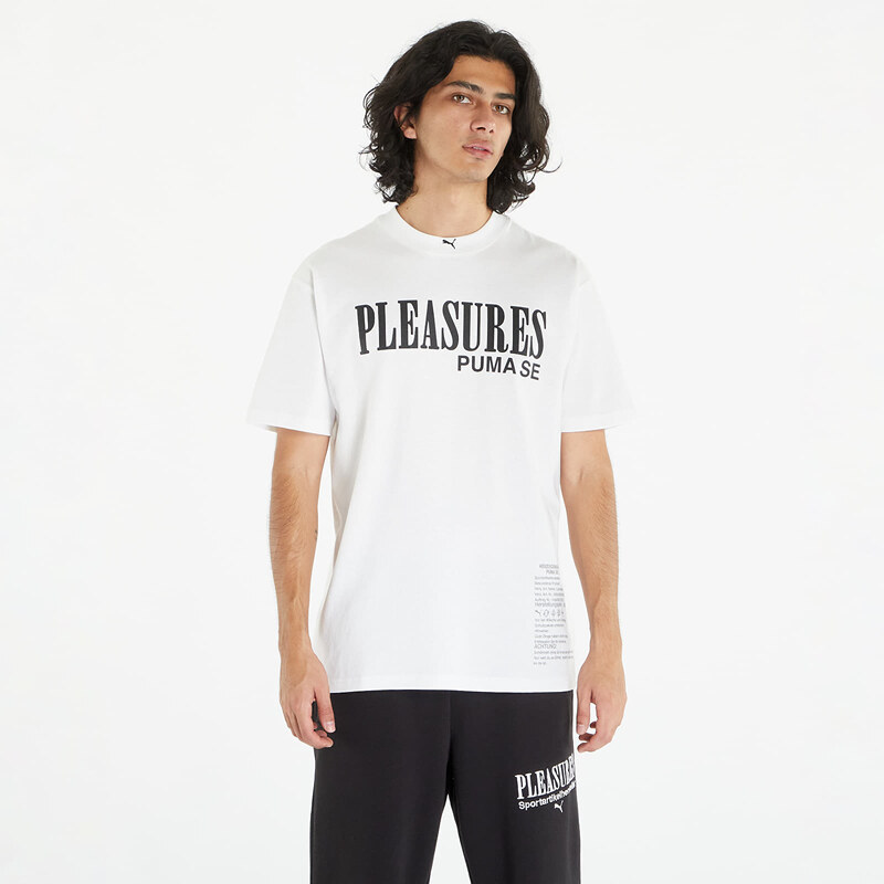 Pánské tričko Puma x PLEASURES Typo Short Sleeve Tee White