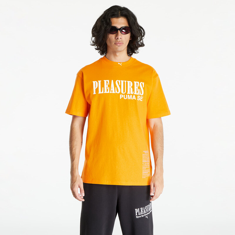 Pánské tričko Puma x PLEASURES Typo Short Sleeve Tee Orange