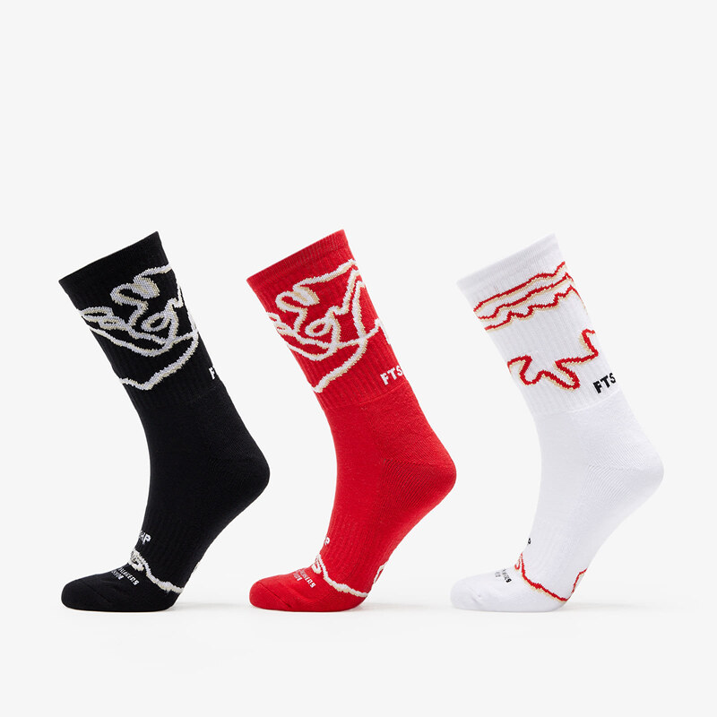 Pánské ponožky Footshop The Stripes Socks 3-Pack Multicolor